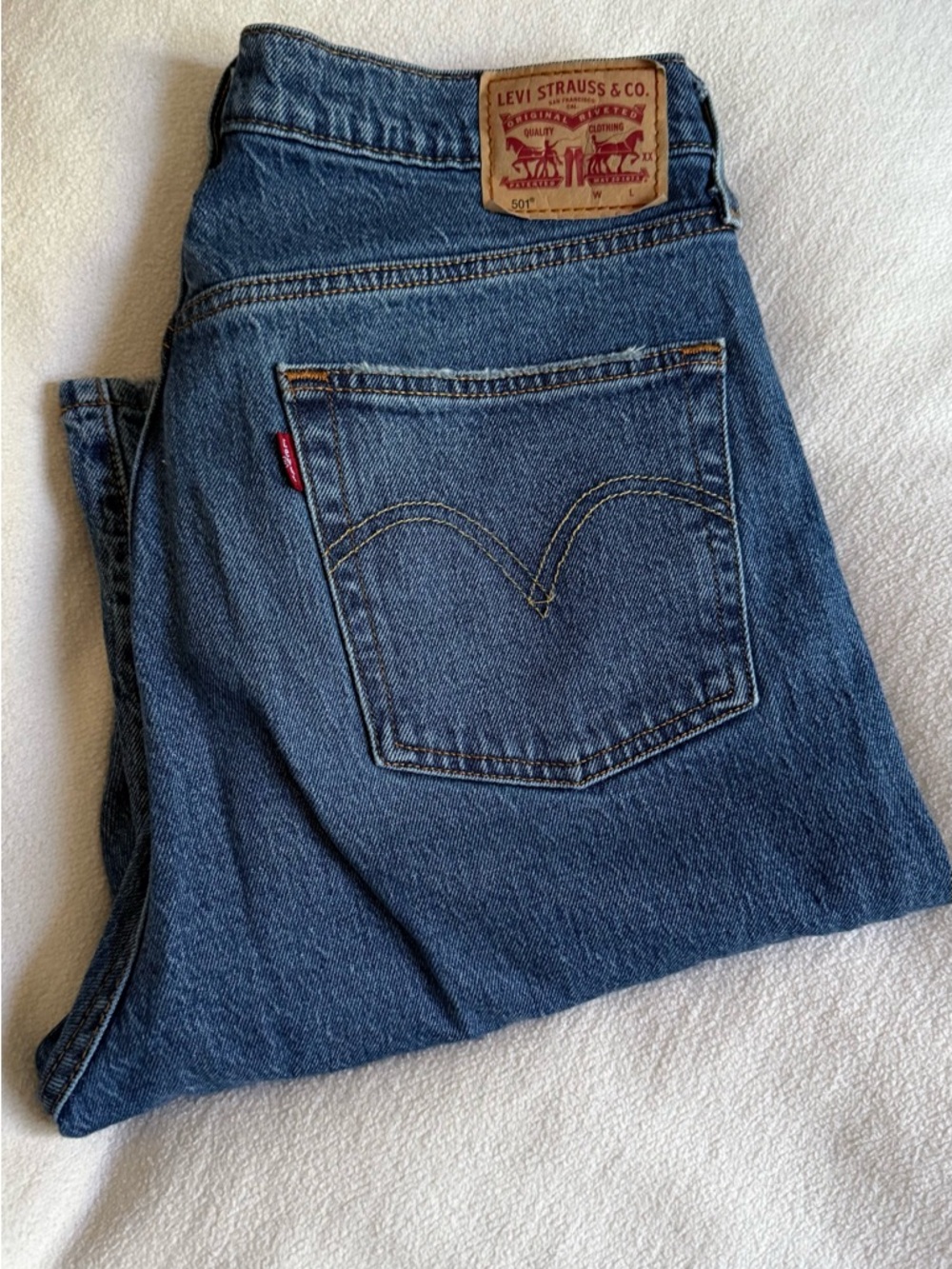 Levi's Classic Blue Straight Leg Jeans Women’s 501